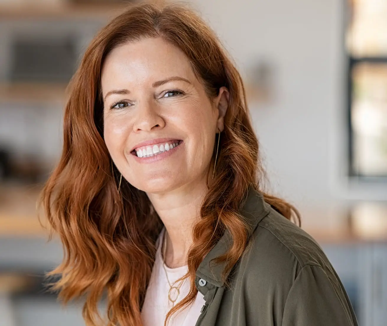 Mature beautiful woman with red hair MedSpa in Indianapolis, Indiana