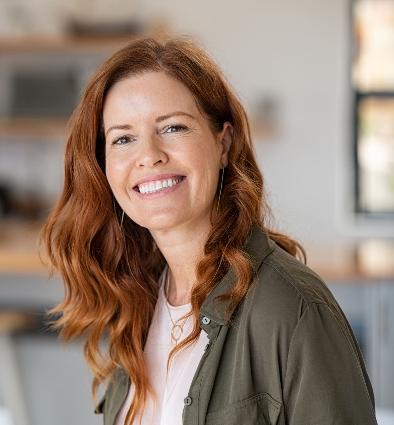 Mature beautiful woman with red hair MedSpa in Indianapolis, Indiana
